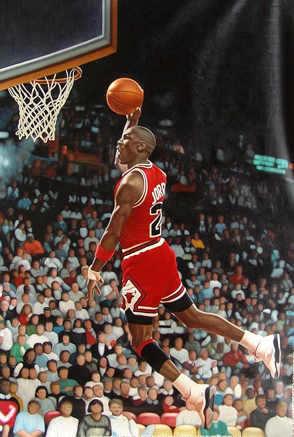 Unknown Artist Michael Jordan NBA painting | framed paintings for sale
